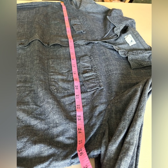 Old Navy Blue Chambray Shirt - Picture 5 of 6
